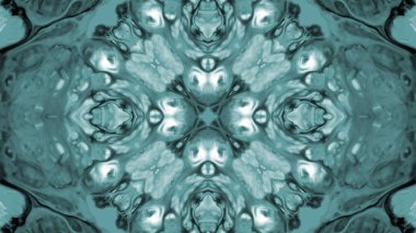 Soyut boya fırça mürekkep patlayabilir formanın düzgün kavramı simetrik desen süs dekoratif Kaleidoscope hareketi geometrik daire ve yıldız şekiller