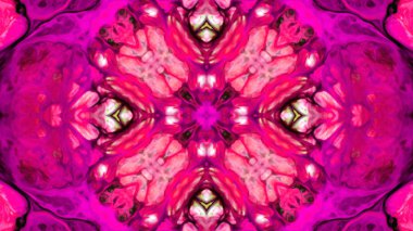 Soyut boya fırça mürekkep patlayabilir formanın düzgün kavramı simetrik desen süs dekoratif Kaleidoscope hareketi geometrik daire ve yıldız şekiller