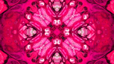 Soyut boya fırça mürekkep patlayabilir formanın düzgün kavramı simetrik desen süs dekoratif Kaleidoscope hareketi geometrik daire ve yıldız şekiller