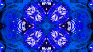 Soyut boya fırça mürekkep patlayabilir formanın düzgün kavramı simetrik desen süs dekoratif Kaleidoscope hareketi geometrik daire ve yıldız şekiller