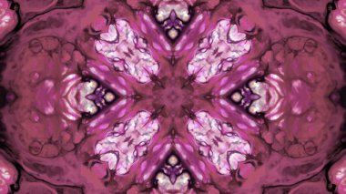 Soyut boya fırça mürekkep patlayabilir formanın düzgün kavramı simetrik desen süs dekoratif Kaleidoscope hareketi geometrik daire ve yıldız şekiller