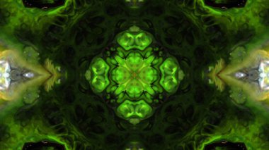 Soyut boya fırça mürekkep patlayabilir formanın düzgün kavramı simetrik desen süs dekoratif Kaleidoscope hareketi geometrik daire ve yıldız şekiller