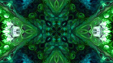 Soyut boya fırça mürekkep patlayabilir formanın düzgün kavramı simetrik desen süs dekoratif Kaleidoscope hareketi geometrik daire ve yıldız şekiller