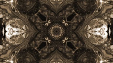 Soyut boya fırça mürekkep patlayabilir formanın düzgün kavramı simetrik desen süs dekoratif Kaleidoscope hareketi geometrik daire ve yıldız şekiller