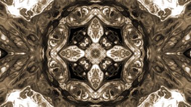 Soyut boya fırça mürekkep patlayabilir formanın düzgün kavramı simetrik desen süs dekoratif Kaleidoscope hareketi geometrik daire ve yıldız şekiller