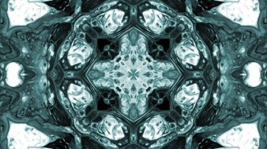 Soyut boya fırça mürekkep patlayabilir formanın düzgün kavramı simetrik desen süs dekoratif Kaleidoscope hareketi geometrik daire ve yıldız şekiller