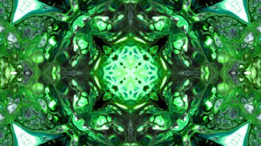 Soyut boya fırça mürekkep patlayabilir formanın düzgün kavramı simetrik desen süs dekoratif Kaleidoscope hareketi geometrik daire ve yıldız şekiller