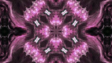 Soyut boya fırça mürekkep patlayabilir formanın düzgün kavramı simetrik desen süs dekoratif Kaleidoscope hareketi geometrik daire ve yıldız şekiller