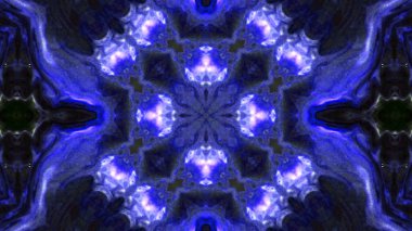 Soyut boya fırça mürekkep patlayabilir formanın düzgün kavramı simetrik desen süs dekoratif Kaleidoscope hareketi geometrik daire ve yıldız şekiller