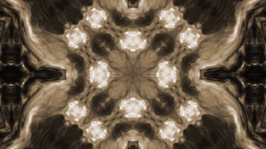 Soyut boya fırça mürekkep patlayabilir formanın düzgün kavramı simetrik desen süs dekoratif Kaleidoscope hareketi geometrik daire ve yıldız şekiller