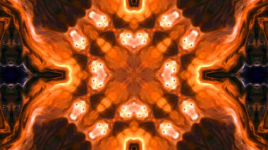 Soyut boya fırça mürekkep patlayabilir formanın düzgün kavramı simetrik desen süs dekoratif Kaleidoscope hareketi geometrik daire ve yıldız şekiller