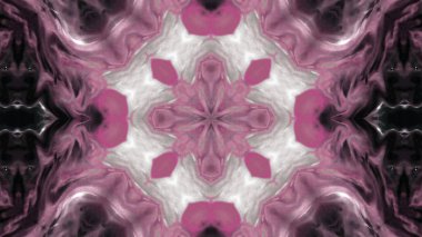 Soyut boya fırça mürekkep patlayabilir formanın düzgün kavramı simetrik desen süs dekoratif Kaleidoscope hareketi geometrik daire ve yıldız şekiller