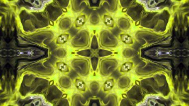 Soyut boya fırça mürekkep patlayabilir formanın düzgün kavramı simetrik desen süs dekoratif Kaleidoscope hareketi geometrik daire ve yıldız şekiller