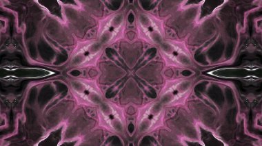 Soyut boya fırça mürekkep patlayabilir formanın düzgün kavramı simetrik desen süs dekoratif Kaleidoscope hareketi geometrik daire ve yıldız şekiller