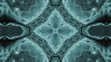 Soyut boya fırça mürekkep patlayabilir formanın düzgün kavramı simetrik desen süs dekoratif Kaleidoscope hareketi geometrik daire ve yıldız şekiller