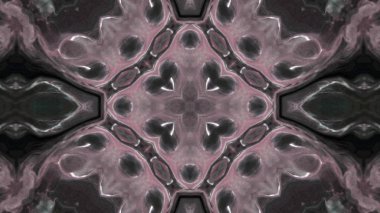 Soyut boya fırça mürekkep patlayabilir formanın düzgün kavramı simetrik desen süs dekoratif Kaleidoscope hareketi geometrik daire ve yıldız şekiller