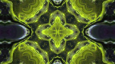 Soyut boya fırça mürekkep patlayabilir formanın düzgün kavramı simetrik desen süs dekoratif Kaleidoscope hareketi geometrik daire ve yıldız şekiller