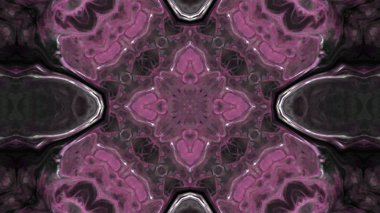 Soyut boya fırça mürekkep patlayabilir formanın düzgün kavramı simetrik desen süs dekoratif Kaleidoscope hareketi geometrik daire ve yıldız şekiller