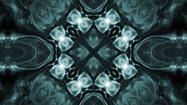 Soyut boya fırça mürekkep patlayabilir formanın düzgün kavramı simetrik desen süs dekoratif Kaleidoscope hareketi geometrik daire ve yıldız şekiller