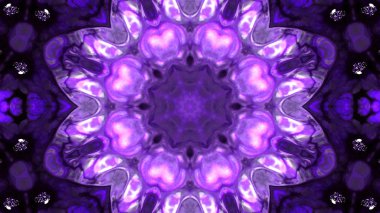 Soyut boya fırça mürekkep patlayabilir formanın düzgün kavramı simetrik desen süs dekoratif Kaleidoscope hareketi geometrik daire ve yıldız şekiller