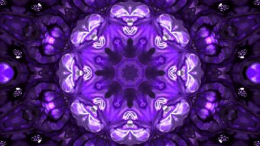 Soyut boya fırça mürekkep patlayabilir formanın düzgün kavramı simetrik desen süs dekoratif Kaleidoscope hareketi geometrik daire ve yıldız şekiller