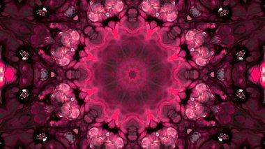 Soyut boya fırça mürekkep patlayabilir formanın düzgün kavramı simetrik desen süs dekoratif Kaleidoscope hareketi geometrik daire ve yıldız şekiller