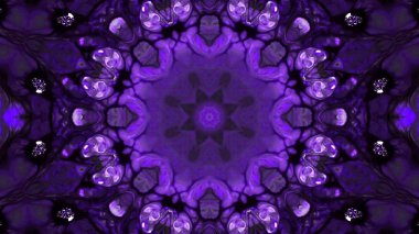 Soyut boya fırça mürekkep patlayabilir formanın düzgün kavramı simetrik desen süs dekoratif Kaleidoscope hareketi geometrik daire ve yıldız şekiller