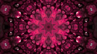 Soyut boya fırça mürekkep patlayabilir formanın düzgün kavramı simetrik desen süs dekoratif Kaleidoscope hareketi geometrik daire ve yıldız şekiller