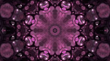 Soyut boya fırça mürekkep patlayabilir formanın düzgün kavramı simetrik desen süs dekoratif Kaleidoscope hareketi geometrik daire ve yıldız şekiller