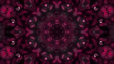 Soyut boya fırça mürekkep patlayabilir formanın düzgün kavramı simetrik desen süs dekoratif Kaleidoscope hareketi geometrik daire ve yıldız şekiller