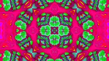 Soyut boya fırça mürekkep patlayabilir formanın düzgün kavramı simetrik desen süs dekoratif Kaleidoscope hareketi geometrik daire ve yıldız şekiller