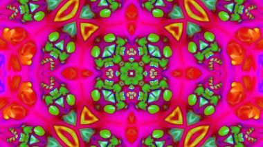 Soyut boya fırça mürekkep patlayabilir formanın düzgün kavramı simetrik desen süs dekoratif Kaleidoscope hareketi geometrik daire ve yıldız şekiller