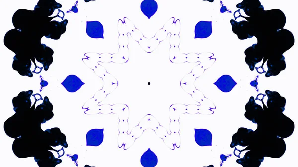 Abstrakte Farbe Pinselfarbe Explodieren Ausbreitung Glatte Konzept Symmetrische Muster Ornamentale — Stockfoto