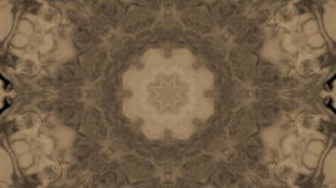 Soyut boya fırça mürekkep patlayabilir formanın düzgün kavramı simetrik desen süs dekoratif Kaleidoscope hareketi geometrik daire ve yıldız şekiller