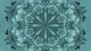 Soyut boya fırça mürekkep patlayabilir formanın düzgün kavramı simetrik desen süs dekoratif Kaleidoscope hareketi geometrik daire ve yıldız şekiller