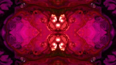 Soyut boya fırça mürekkep patlayabilir formanın düzgün kavramı simetrik desen süs dekoratif Kaleidoscope hareketi geometrik daire ve yıldız şekiller