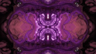 Soyut boya fırça mürekkep patlayabilir formanın düzgün kavramı simetrik desen süs dekoratif Kaleidoscope hareketi geometrik daire ve yıldız şekiller