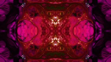 Soyut boya fırça mürekkep patlayabilir formanın düzgün kavramı simetrik desen süs dekoratif Kaleidoscope hareketi geometrik daire ve yıldız şekiller