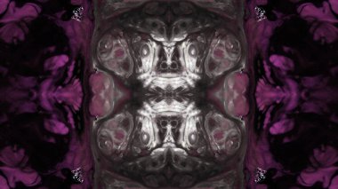 Soyut boya fırça mürekkep patlayabilir formanın düzgün kavramı simetrik desen süs dekoratif Kaleidoscope hareketi geometrik daire ve yıldız şekiller