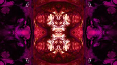 Soyut boya fırça mürekkep patlayabilir formanın düzgün kavramı simetrik desen süs dekoratif Kaleidoscope hareketi geometrik daire ve yıldız şekiller