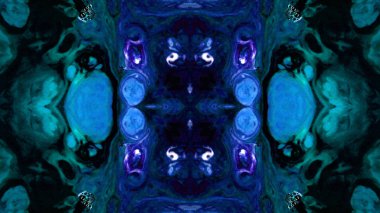 Soyut boya fırça mürekkep patlayabilir formanın düzgün kavramı simetrik desen süs dekoratif Kaleidoscope hareketi geometrik daire ve yıldız şekiller