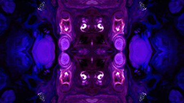 Soyut boya fırça mürekkep patlayabilir formanın düzgün kavramı simetrik desen süs dekoratif Kaleidoscope hareketi geometrik daire ve yıldız şekiller