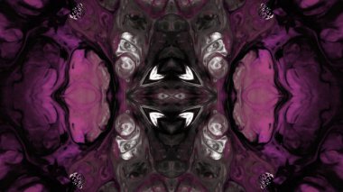 Soyut boya fırça mürekkep patlayabilir formanın düzgün kavramı simetrik desen süs dekoratif Kaleidoscope hareketi geometrik daire ve yıldız şekiller