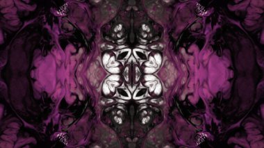 Soyut boya fırça mürekkep patlayabilir formanın düzgün kavramı simetrik desen süs dekoratif Kaleidoscope hareketi geometrik daire ve yıldız şekiller