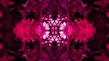 Soyut boya fırça mürekkep patlayabilir formanın düzgün kavramı simetrik desen süs dekoratif Kaleidoscope hareketi geometrik daire ve yıldız şekiller