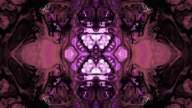 Soyut boya fırça mürekkep patlayabilir formanın düzgün kavramı simetrik desen süs dekoratif Kaleidoscope hareketi geometrik daire ve yıldız şekiller