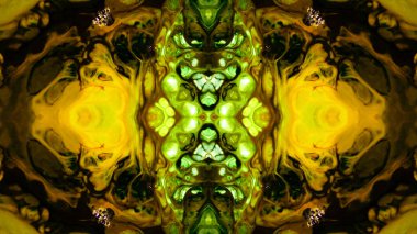 Soyut boya fırça mürekkep patlayabilir formanın düzgün kavramı simetrik desen süs dekoratif Kaleidoscope hareketi geometrik daire ve yıldız şekiller