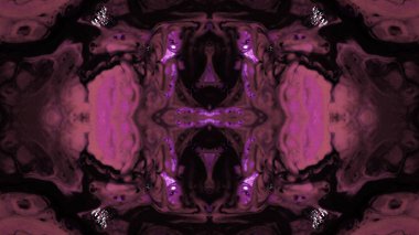 Soyut boya fırça mürekkep patlayabilir formanın düzgün kavramı simetrik desen süs dekoratif Kaleidoscope hareketi geometrik daire ve yıldız şekiller