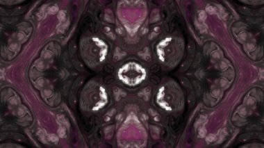 Soyut boya fırça mürekkep patlayabilir formanın düzgün kavramı simetrik desen süs dekoratif Kaleidoscope hareketi geometrik daire ve yıldız şekiller