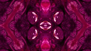 Soyut boya fırça mürekkep patlayabilir formanın düzgün kavramı simetrik desen süs dekoratif Kaleidoscope hareketi geometrik daire ve yıldız şekiller